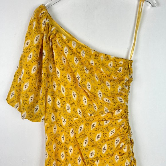 NWT Veronica Beard Virginia Dress One Shoulder Sun Multi Yellow Size 0 NEW $798 - Picture 3 of 16